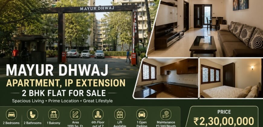 2 BHK Flat for Sale | Mayur Dhwaj Apartment IP Extension, Patparganj