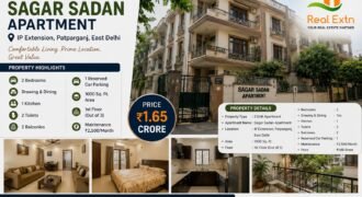 2 BHK Flat for Sale | Sagar Sadan Apartment, IP Extension, Patparganj