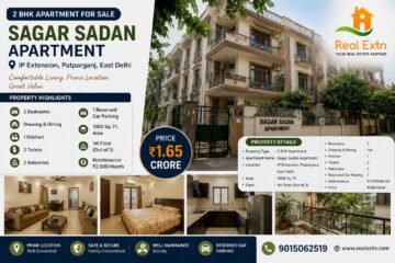 2 BHK Flat for Sale | Sagar Sadan Apartment, IP Extension, Patparganj