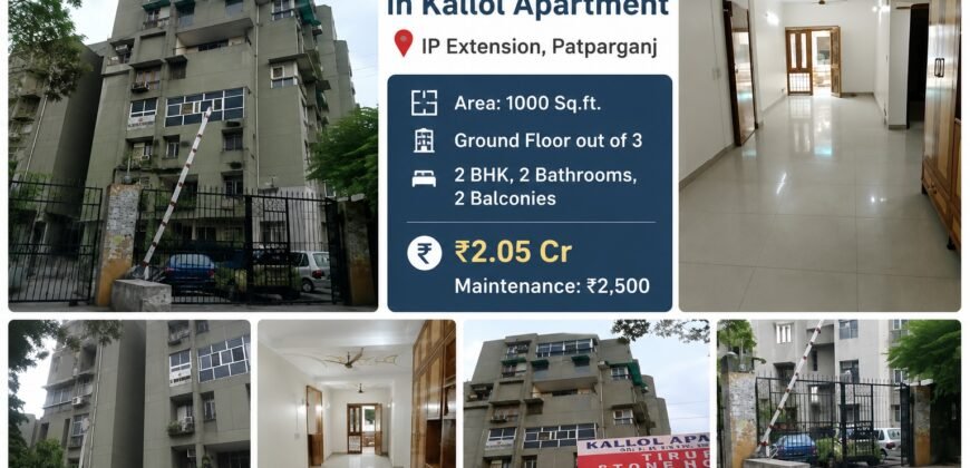 2 BHK Flat for Sale, Kallol Apartment, IP Extension Patparganj