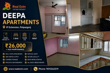 2BHK Flat for Rent in Deepa Apartments IP Extension