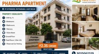 3 BHK Flat for Sale | Pharma Apartment IP Extension, Patparganj