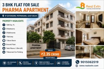3 BHK Flat for Sale | Pharma Apartment IP Extension, Patparganj