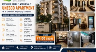 3 BHK Flat for Sale | UNESCO Apartment, IP Extension Patparganj