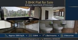 3 BHK Flat for Rent in Milan Vihar Apartment, IP Extension