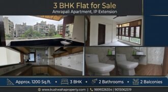 3 BHK Flat for Rent in Milan Vihar Apartment, IP Extension