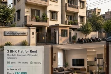 3 BHK Flat for Rent, Moonlight Apartment IP Extension, Patparganj