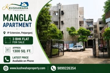 3 BHK Flat in Mangla Apartment, IP Extension Patparganj
