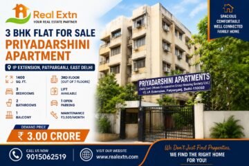 3 BHK flat for sale | Priyadarshini Apartment, IP Extension, Patparganj