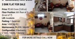 3 BHK for Sale at Swati Apartments, IP Extension, Patparganj