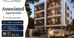 2 BHK with Study Room | Associated Apartments, IP Extension Delhi