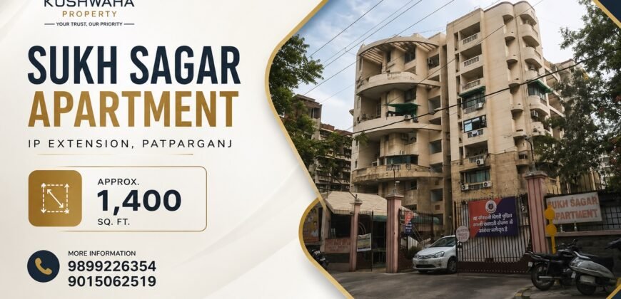 3 BHK Flat in Sukh Sagar Apartment, IP Extension