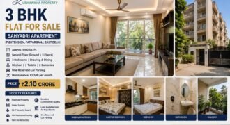 3 BHK Flat for Sale | Sahyadri Apartment, IP Extension Patparganj