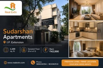 3 BHK flat for Rent | Sudarshan Apartments, I.P. Extension