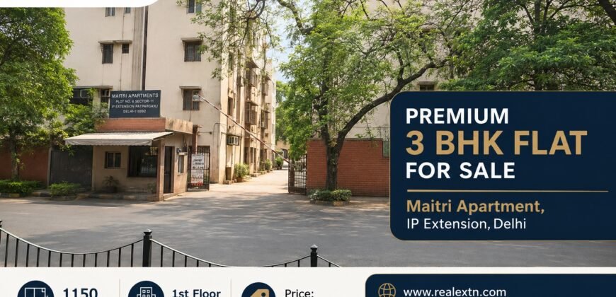 Premium 3 BHK flat in Maitri Apartment, IP Extension