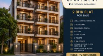 Saraswati Apartment, IP Extension | 2 BHK Freehold Flat for Sale