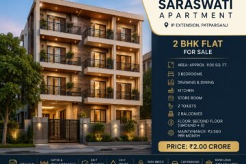 Saraswati Apartment, IP Extension | 2 BHK Freehold Flat for Sale