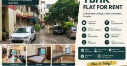 1 BHK Flat for Rent in Mithila Apartment, IP Extension