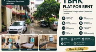 1 BHK Flat for Rent in Mithila Apartment, IP Extension