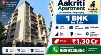 1 BHK Flat for Sale in Aakriti Apartment, IP Extension Patparganj