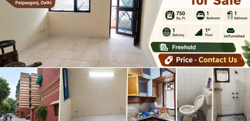 Shivalik Apartments, IP Extension, 1 BHK Flat for Sale in Patparganj