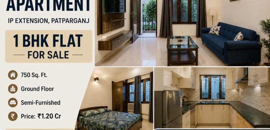 Ground Floor 1 BHK Flat for Sale in Mithila Apartment, IP Extension