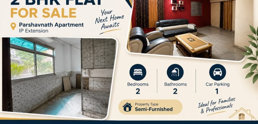 2 BHK Flat Sale in Parshavnath Apartment, IP Extension, Patparganj