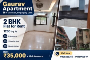 2 BHK Flat for Rent 1200 sqft, Gaurav Apartment, IP Extension, Patparganj