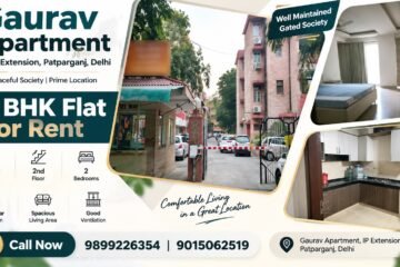 2 BHK Flat for Rent, Gaurav Apartment, IP Extension, Patparganj