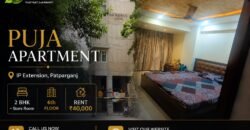 2 BHK Flat for Rent in Puja Apartment, IP Extension