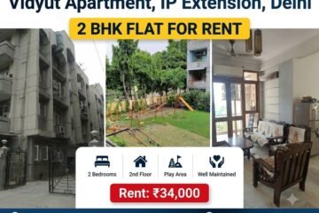 2 BHK Flat for Rent, Vidyut Apartment, IP Extension, Delhi