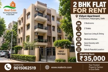2 BHK Flat for Rent in Vidyut Apartment IP Extension, Patparganj