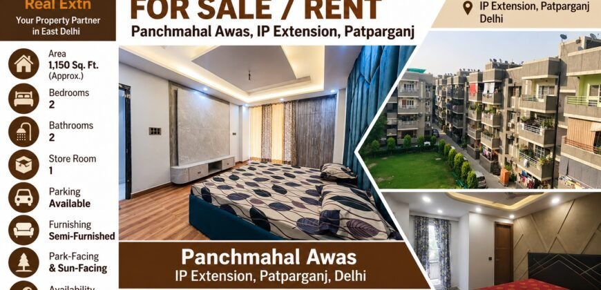 2 BHK Semi-Furnished for Rent in Panchmahal Awas, IP Extension