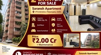 2 BHK Flat for Sale in Saransh Apartment Patparganj