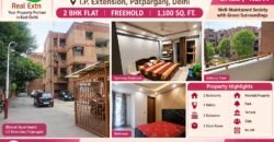 2 BHK for Rent in Bharat Apartment, IP Extension, Patparganj
