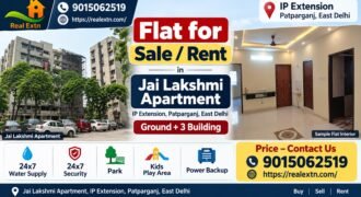 2 BHK Flat for Rent in Jai Lakshmi Apartment, IP Extension
