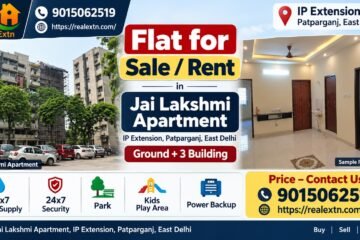 2 BHK Flat for Rent in Jai Lakshmi Apartment, IP Extension