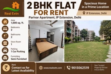 2 BHK Flat for Rent in Parivar Apartment, IP Extension, Delhi