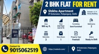 2 Bedroom Flat for Rent in Shikha Apartment, IP Extension