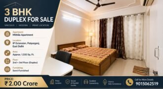 3 BHK Duplex for Sale in Mithila Apartment, IP Extension