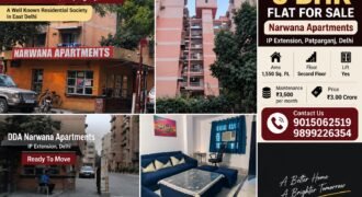 3 BHK Flat 1550 SqFt for Sale in Narwana Apartment IP Extension
