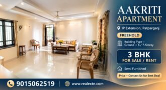 3 BHK Flat for Rent in Aakriti Apartment, IP Extension Patparganj
