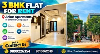 3 BHK Flat for Rent in Ankur Apartments, IP Extension, Patparganj
