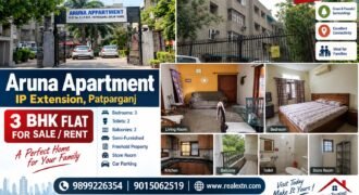 Aruna Apartment IP Extension, 3 BHK Flat for Sale in Patparganj