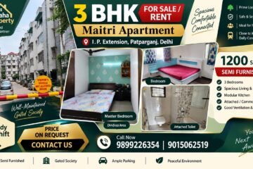 3 BHK Flat for Rent in Maitri Apartment, IP Extension, Delhi