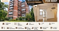 3 BHK Flat for Rent in Paradise Apartment, IP Extension Patparganj
