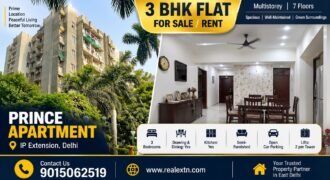 3 BHK Flat for Rent in Prince Apartment, IP Extension, Patparganj