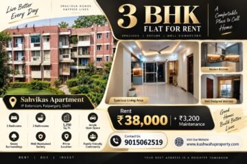 3 BHK Flat for Rent in Sahvikas Apartment, IP Extension