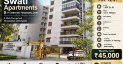 3 BHK Rental Flat in Swati Apartments, IP Extension, Patparganj