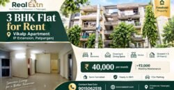 3 BHK Flat for Rent in Vikalp Apartment, IP Extension